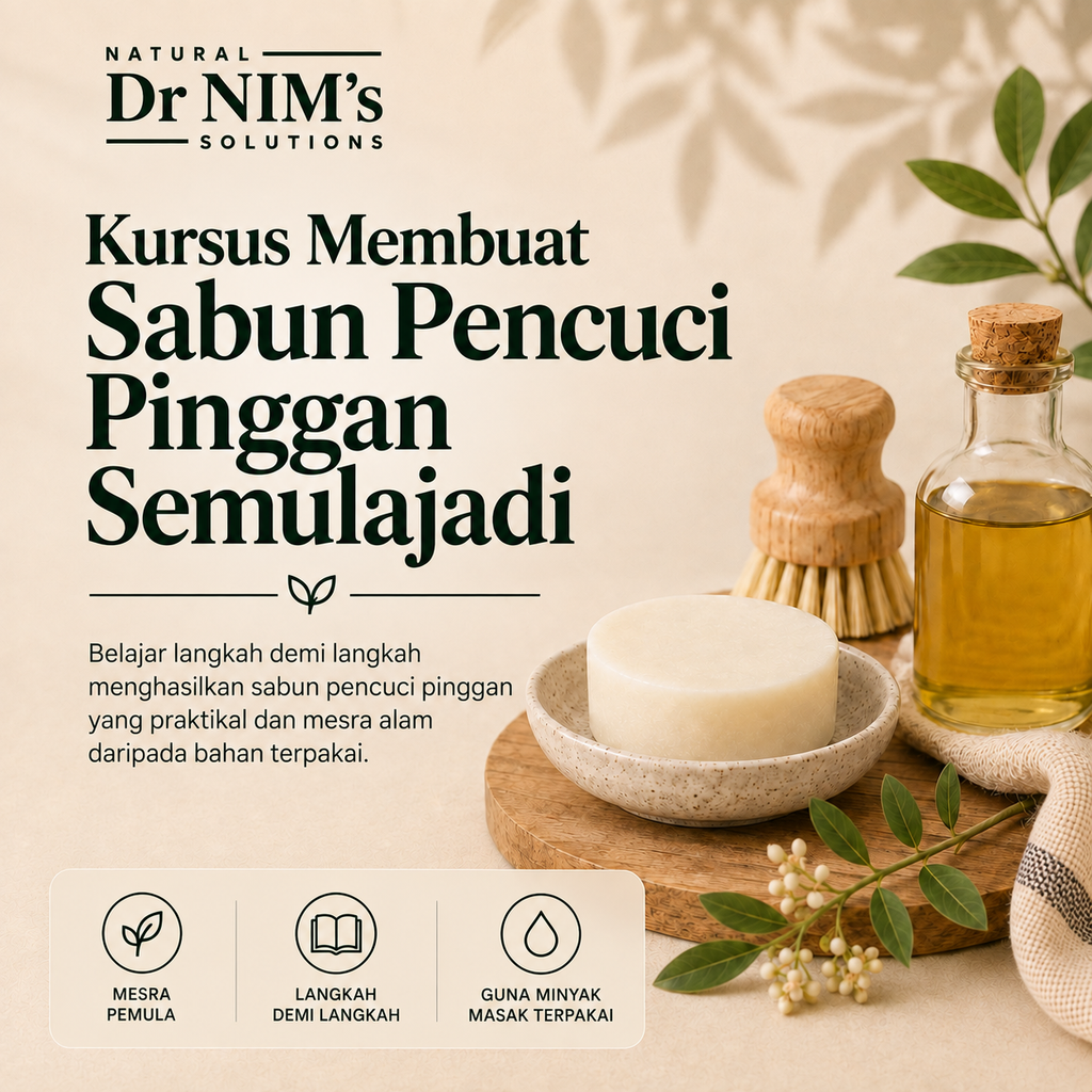 Kelas Pembuatan Sabun Pencuci Pinggan Semulajadi